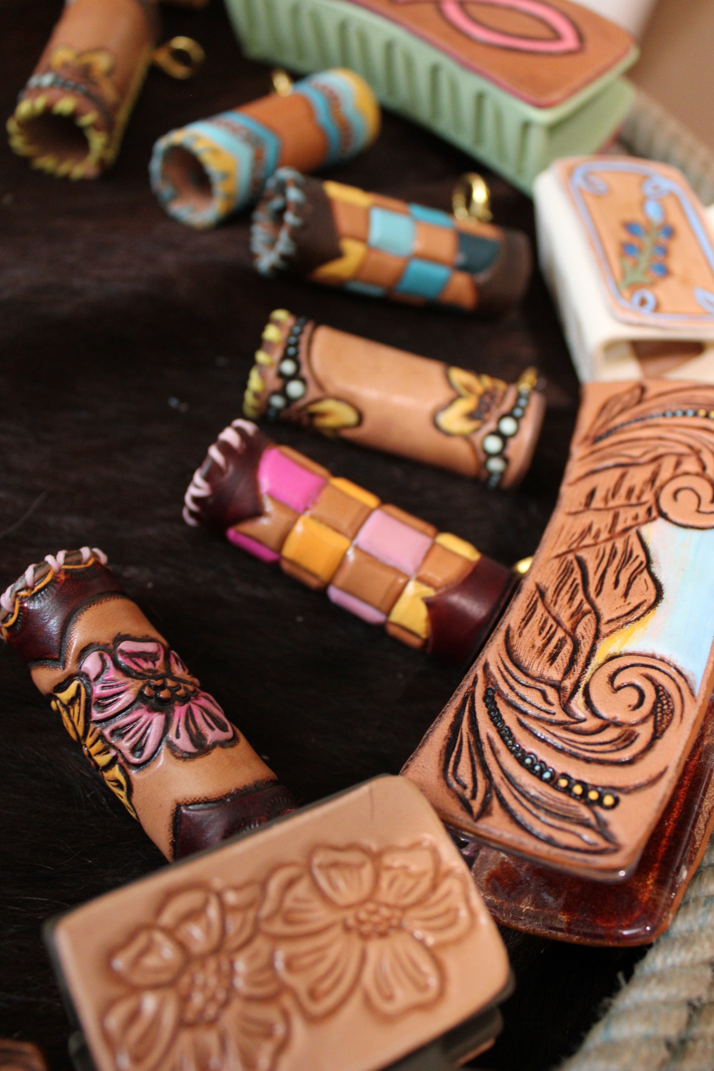 Western Flower- Chapstick Holder