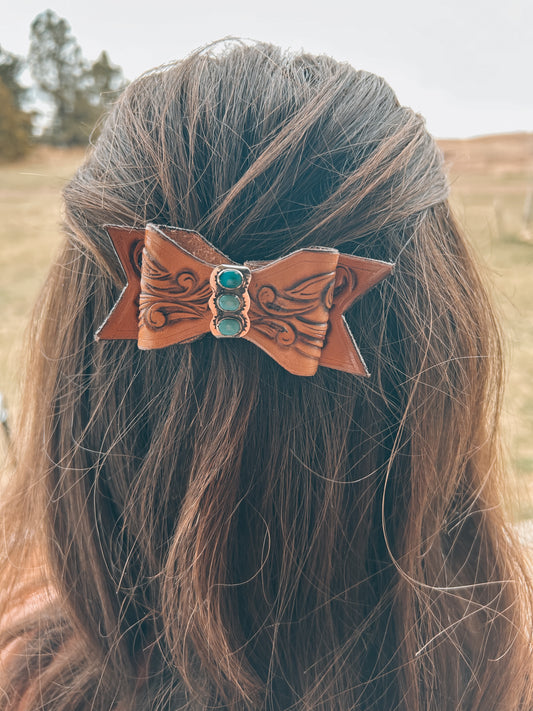 PRE ORDER Turquoise Bow Clip