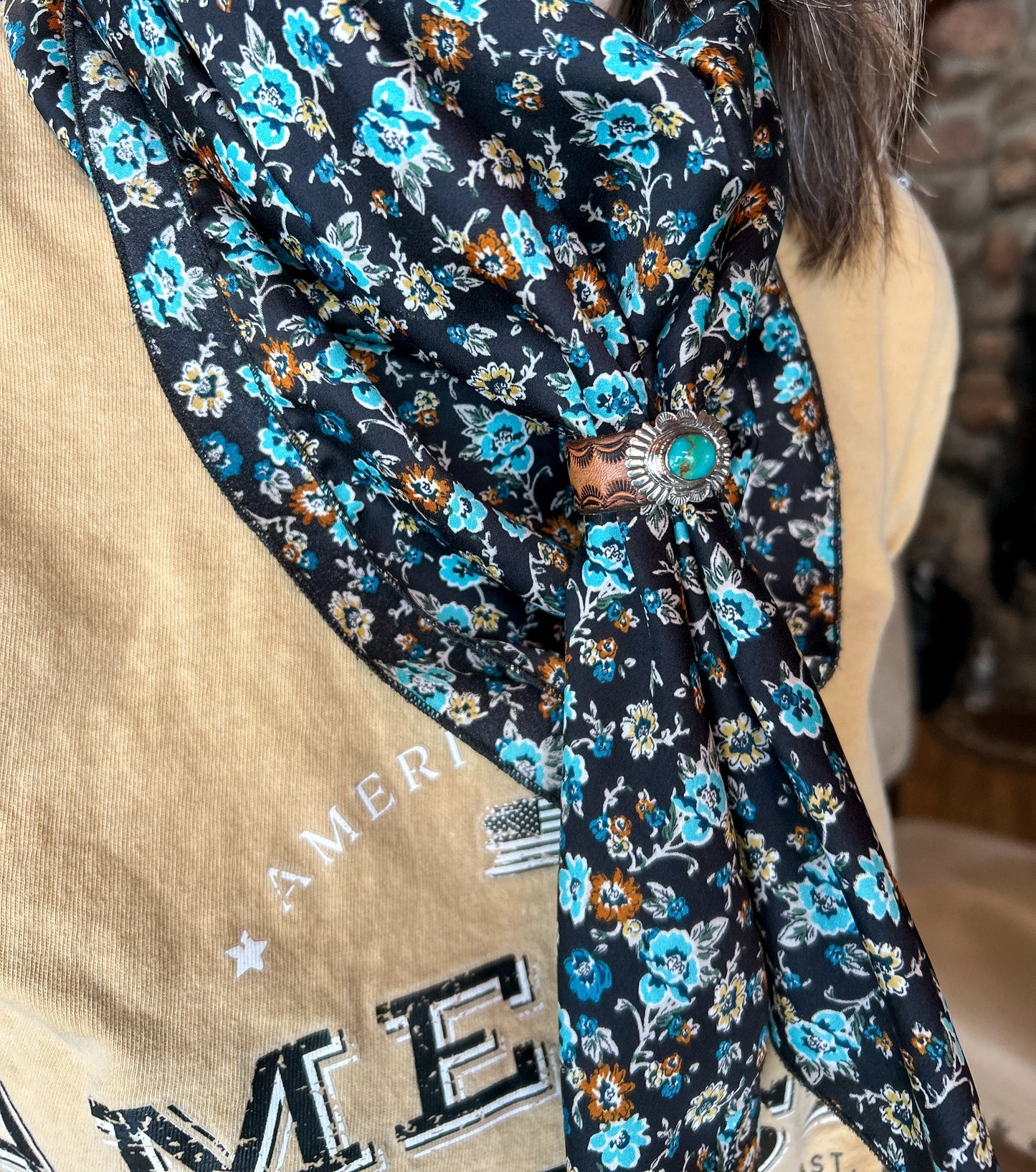 Turqoise Wild Rag Slide